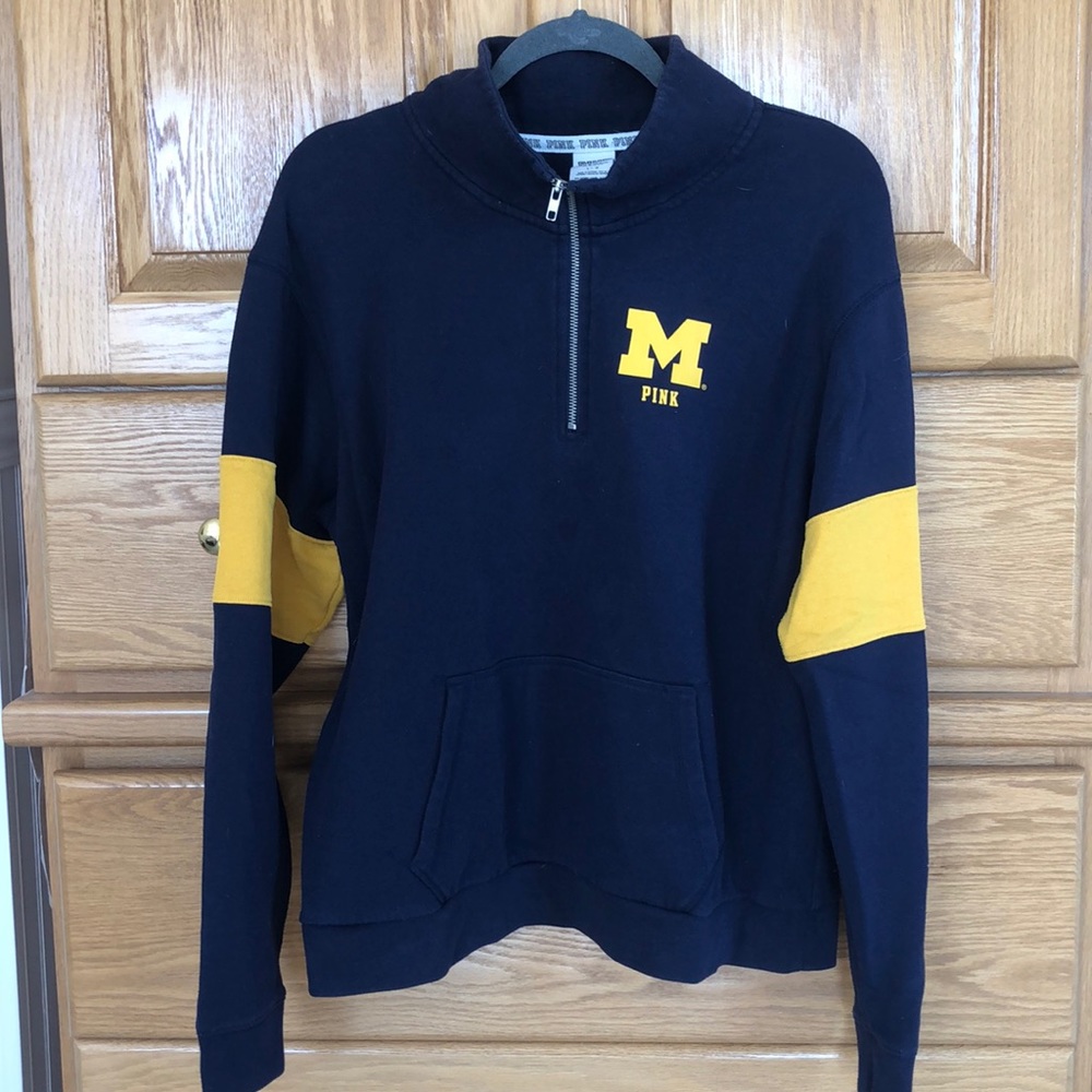 PINK X MICHIGAN Quarterzip Sweatshirt
